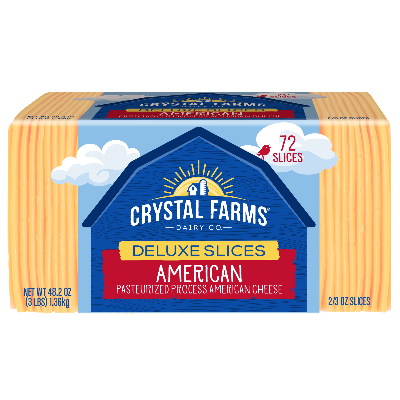 Crystal Farms American Deluxe Cheese Slices 48oz