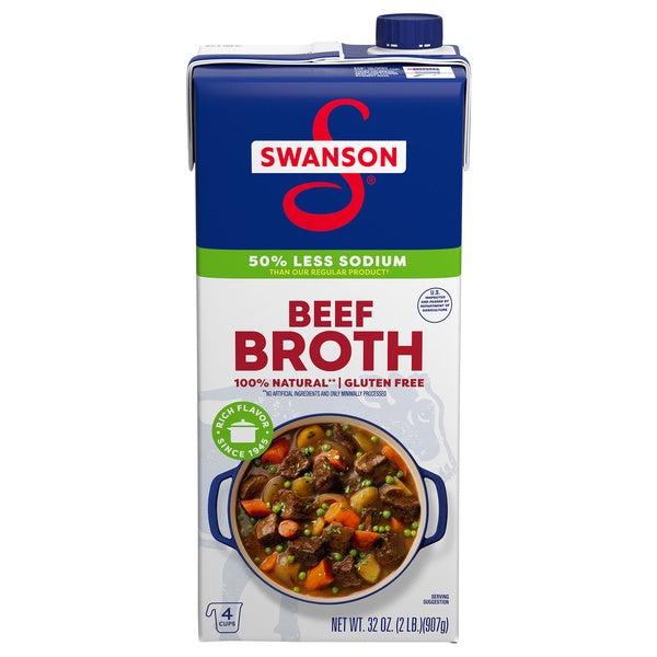 Swanson Beef Broth Low Sodium 32 oz