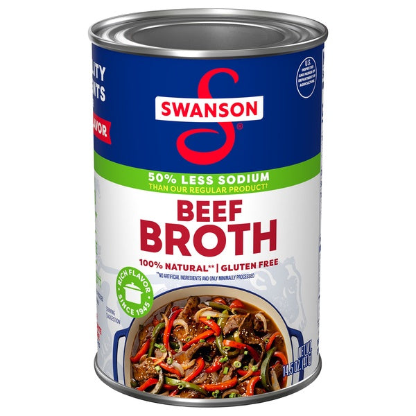 Swanson 50% Lower Sodium Beef Broth 14.5oz