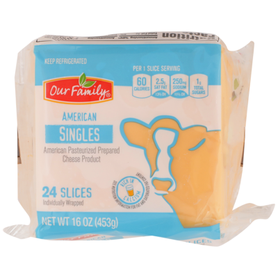 Our Family Cheese American Singles 16oz