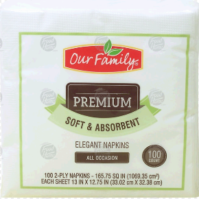 Our Family Fancy Napkins 2ply 100ct