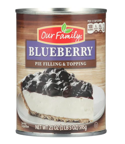 Our Family Pie Filling Blueberry 21oz