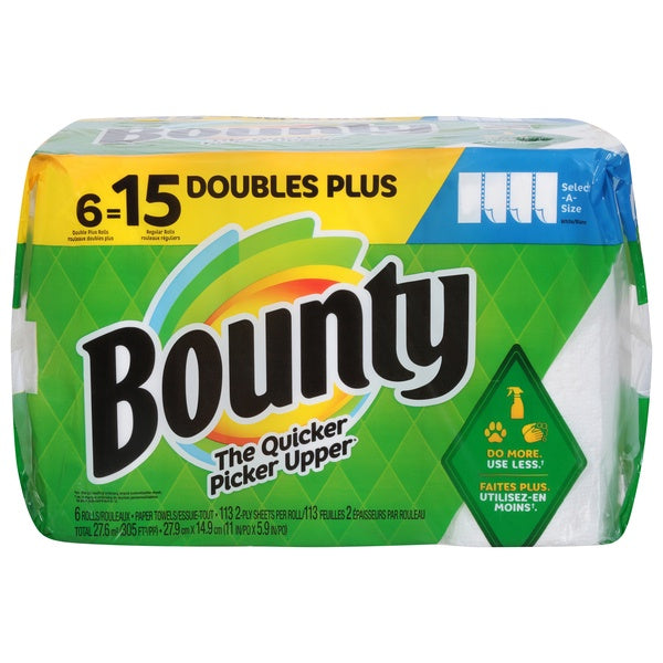 Bounty Paper Towel Double Plus Roll 6ct