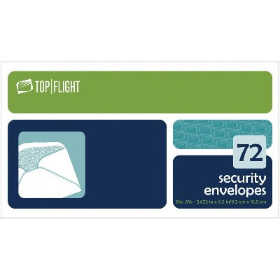 Top Flight Security Envelopes 72ct