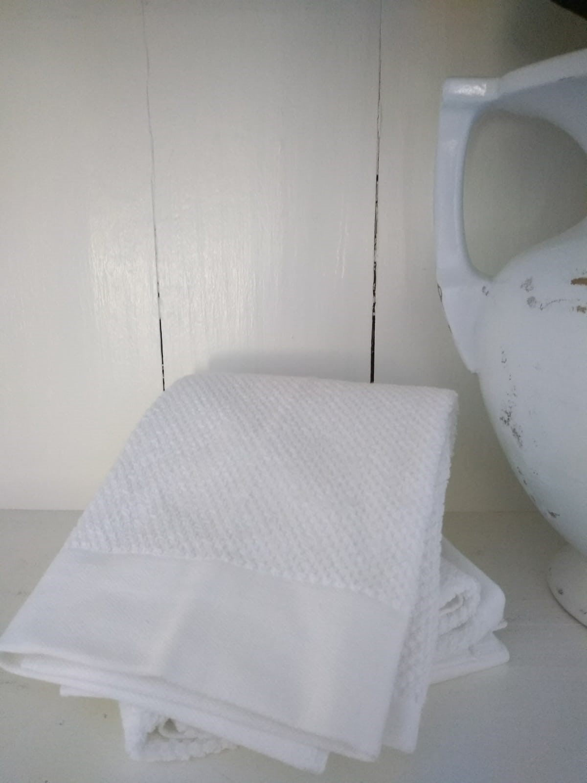 Cotton Terry Hand Towel - White