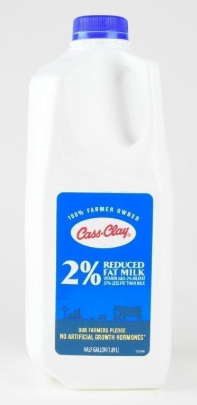 Cass Clay Milk 2% 1/2 gallon