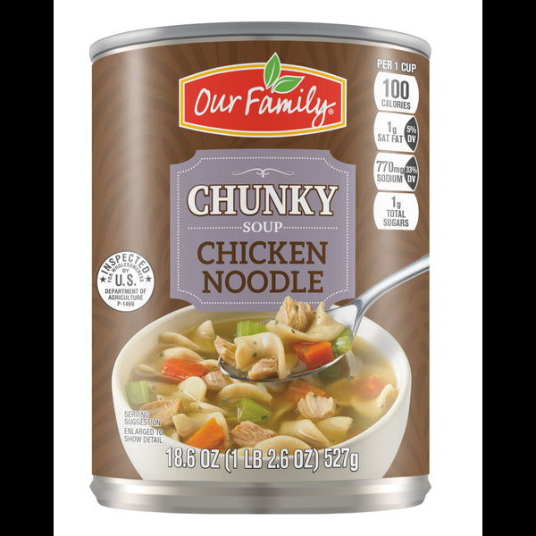 Our Family Chunky Chicken Noodle Soup 18.6oz