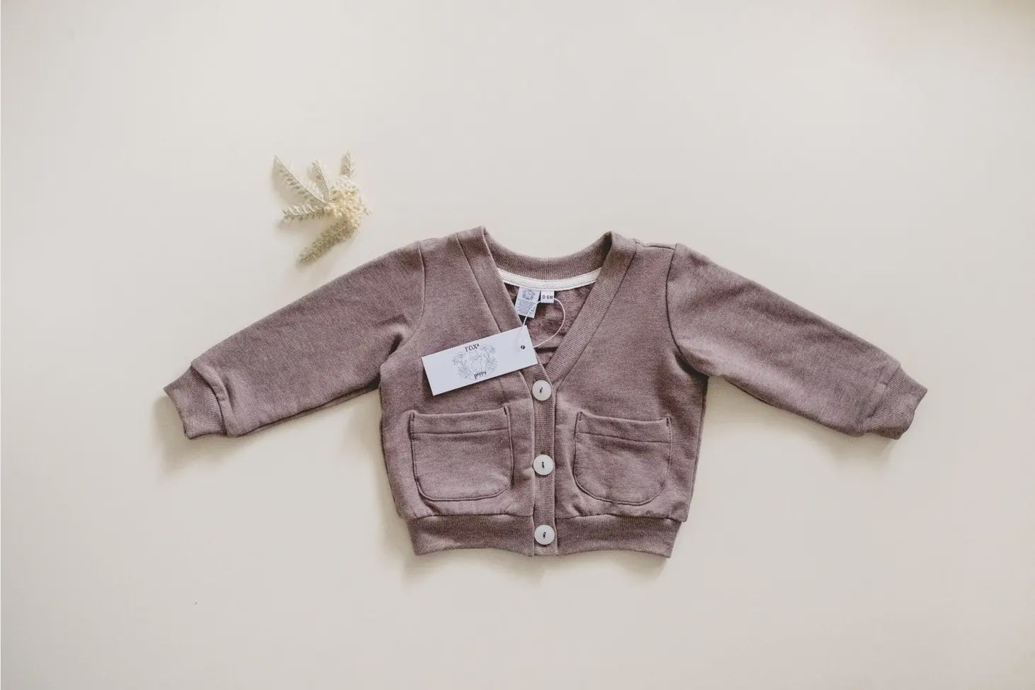 Fox & Poppy Chocolate Cardigan 6-12m