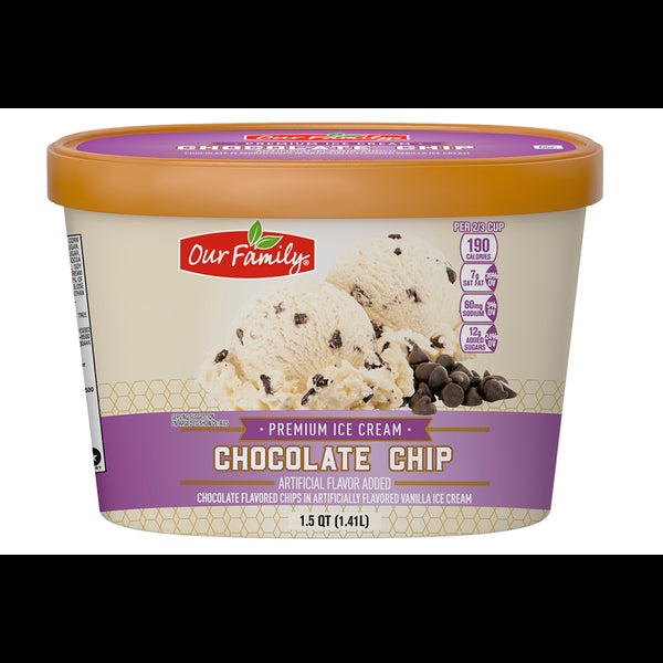 Our Family Chocolate Chip Ice Cream 1.5qt