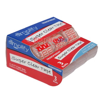 Simplify Clear Tape 3pk