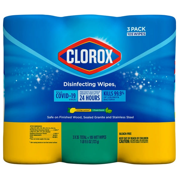 Clorox Disinfecting Wipes 105ct 3pk