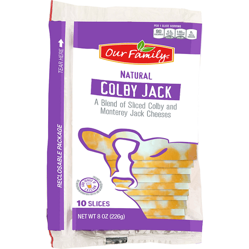 Our Family Cheese Sliced Colby Jack 8oz