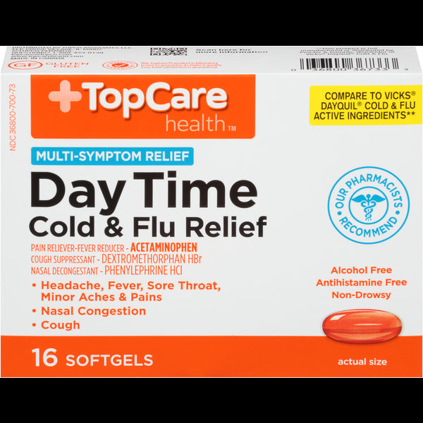 Topcare Cold/Flu Relief Softgels 16ct