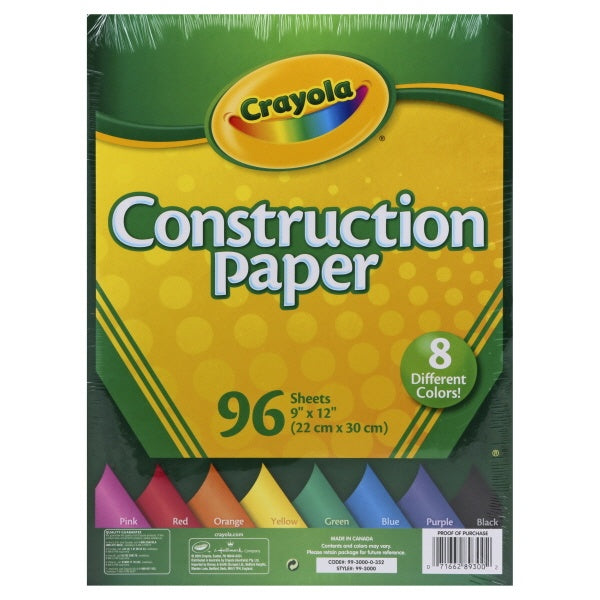 Crayola Construction Paper 96ct