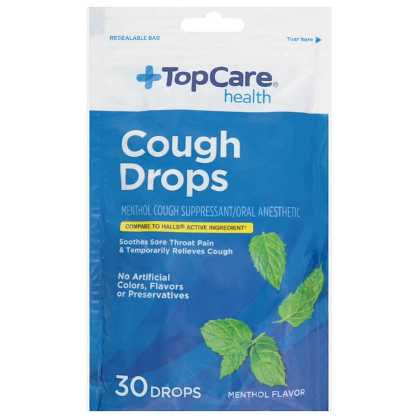 Top Care Menthol Cough Drops 30ct