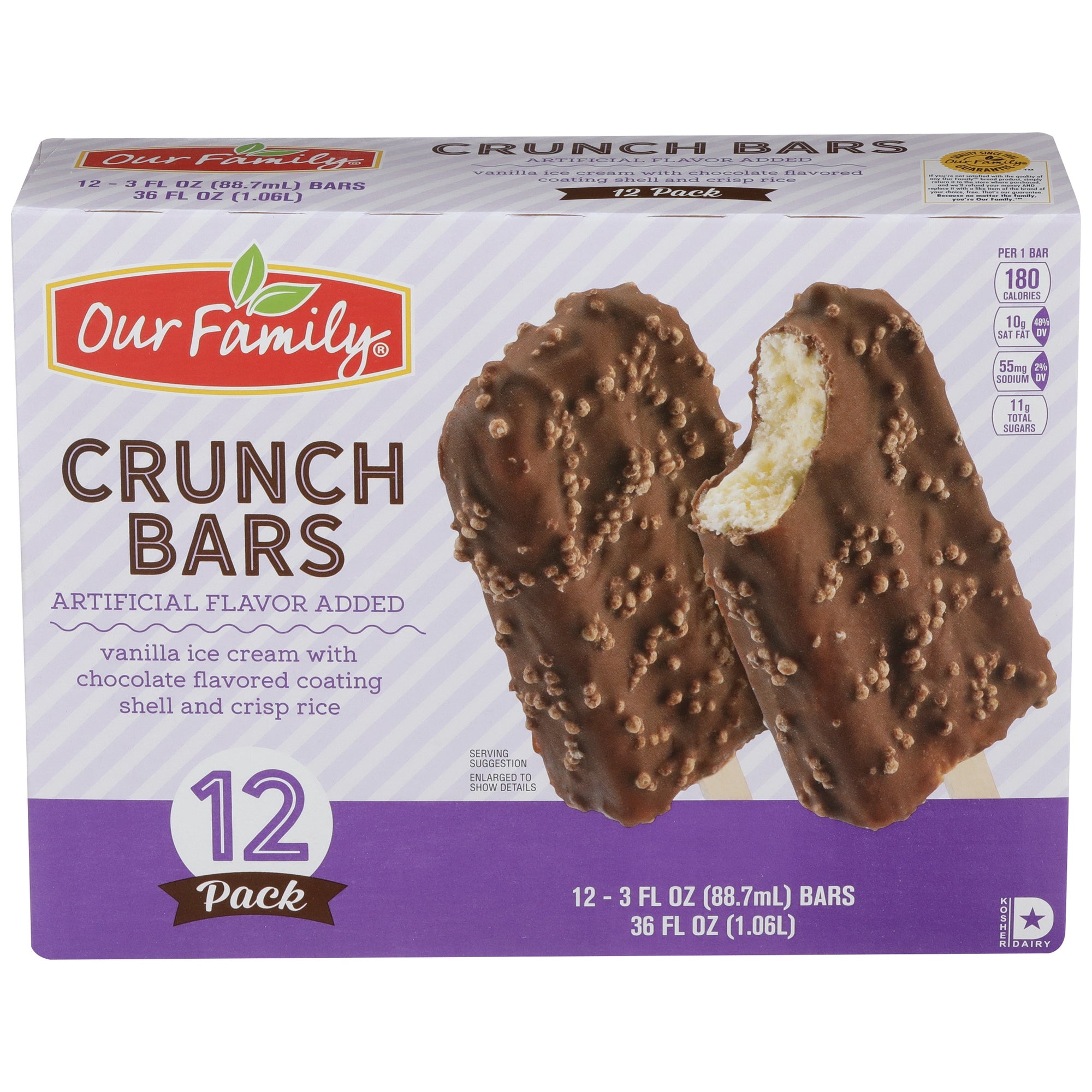Our Family Crunch Ice Cream Bars 12ct
