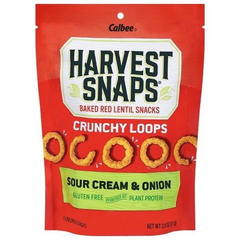 Harvest Snaps Crunchy Loops Sour Cream & Onion 2.5 oz.