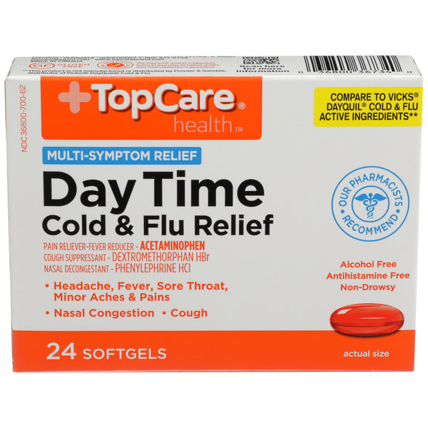 Topcare Daytime Cold & Flu Relief Softgels 16 pack