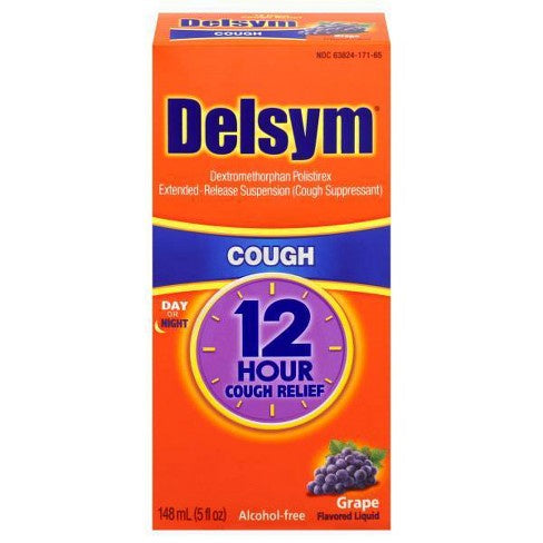 Delsym Liquid Cough Syrup Grape 5oz