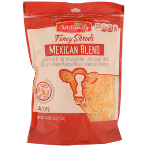 Our Family Cheese Shredded Mexican Fancy Cut  16oz