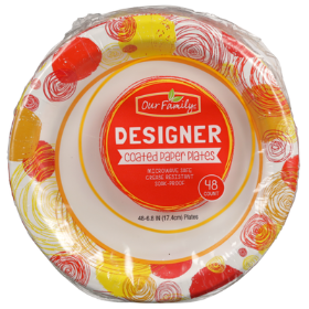 Our Family Designer 7" Plate 48ct