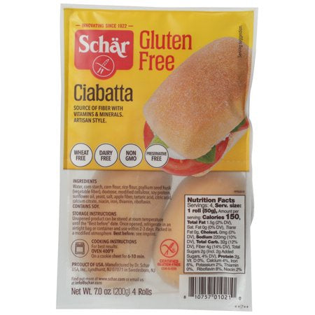 Schar Ciabatta Rolls Gluten Free 7oz