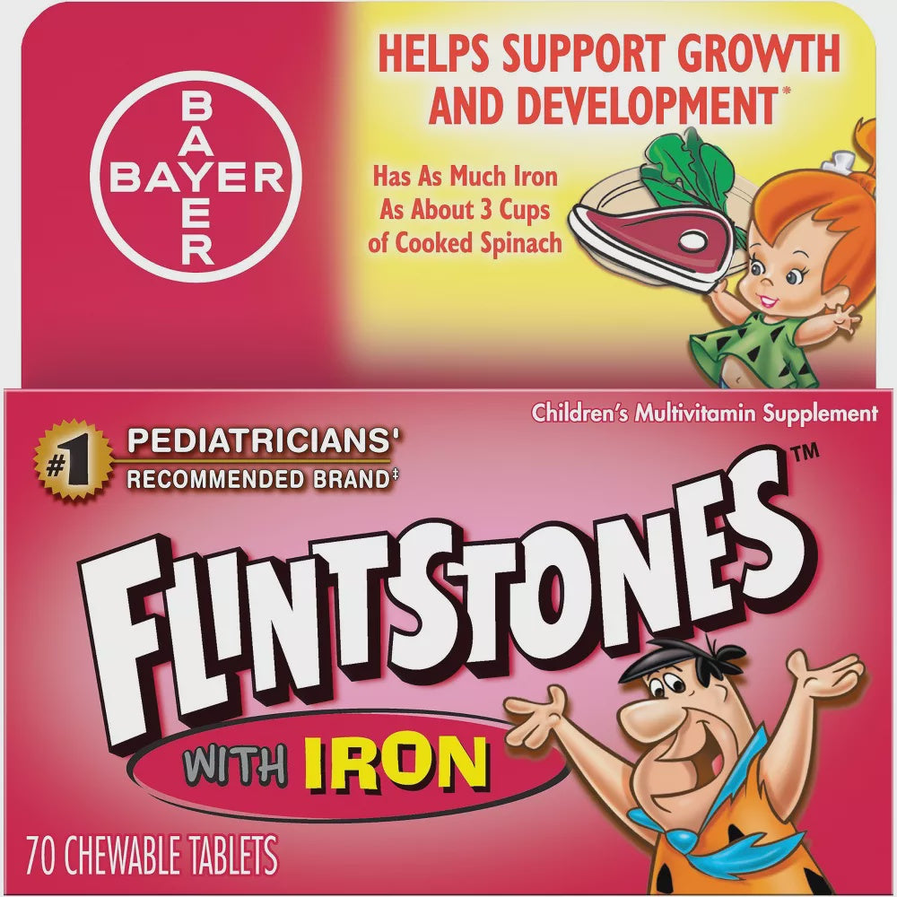 Flintstones Vitamins w Extra Iron 70 count