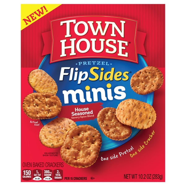 Town House Flip Sides Mini Pretzel Crackers 10.2 oz