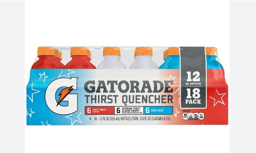 Gatorade Variety Pack 12oz/18pk Friut Punch/Glacier Cherry/Cool Blue