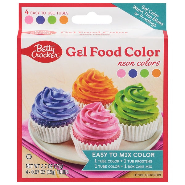 Betty Crocker Neon Gel Food Colors 2.7oz