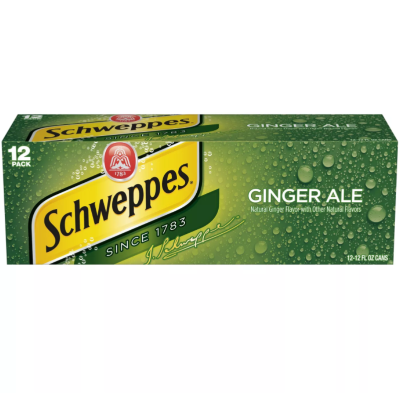 Schweppes Ginger Ale 12pk cans