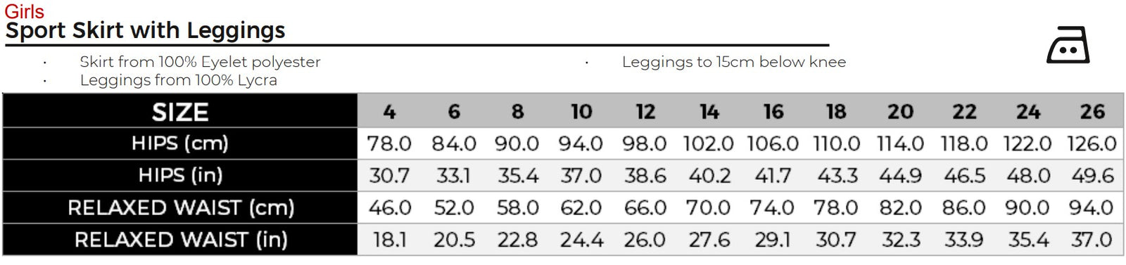 Uniforms - Skirt Sport with Leggings