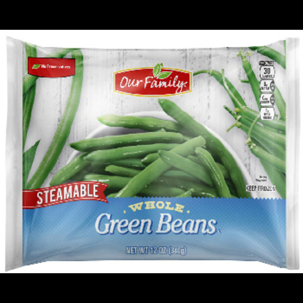 Our Family Steamable Whole Green Beans 12oz