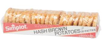 Simplot Hash Brown Patties 20ct