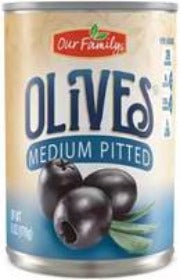 Our Family Black Olives Pitted 6oz