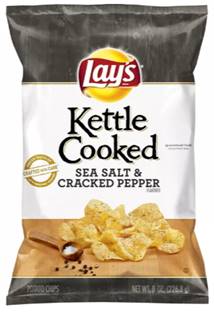 Lay's Kettle Cooked Sea Salt & Black Pepper 8oz