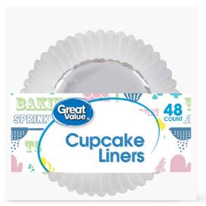 Great Value Cupcake Liners Silver 48 ct