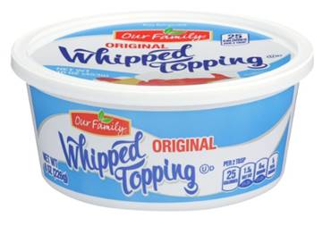 Our Family Extra Creamy Whipped Topping 8 oz