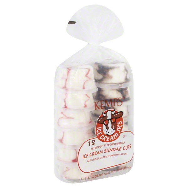 Kemps Assorted Sundae Cups 12pk