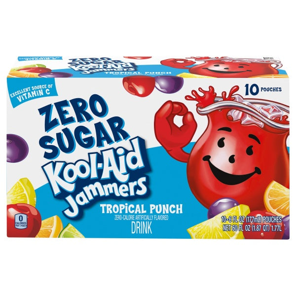 Kool-aid Jammers Zero Sugar Tropical Punch 10 pack