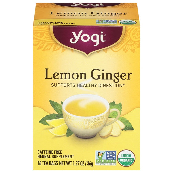 Yogi Lemon Ginger Herbal Tea 16ct