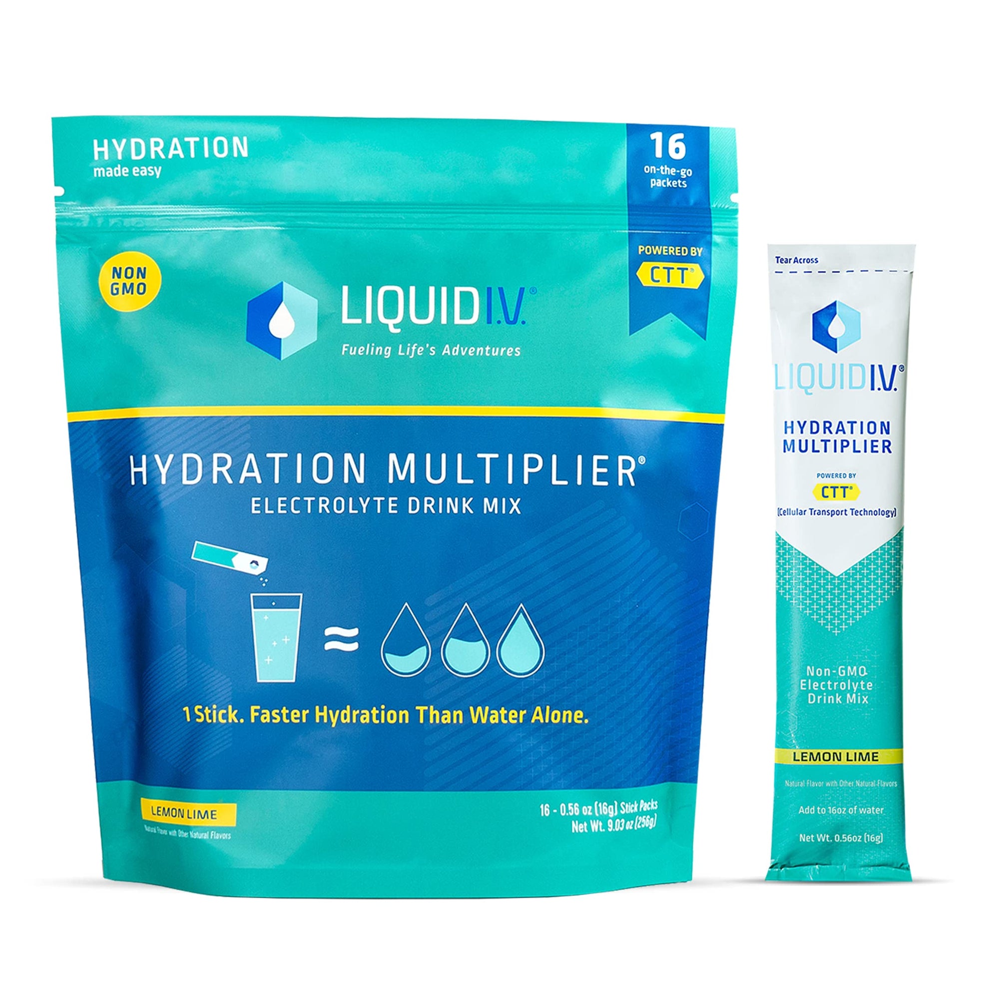 Liquid IV Hydration Powder Packs 16ct Lemon Lime