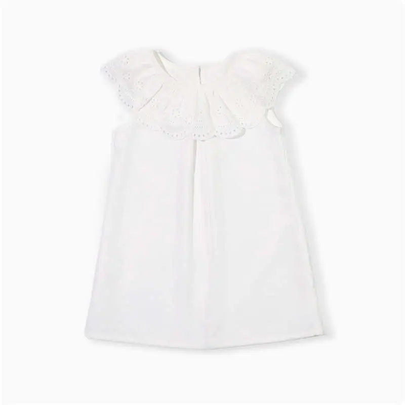 Howkidsss Linen Kids All Match Dress Sleeveless White 18-24m