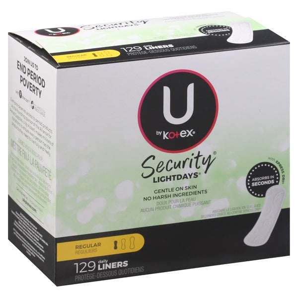 U by Kotex Daily Liners 129 Pack