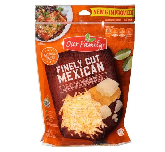 Our Family Cheese Shredded  Mexican Finely Cut 8oz
