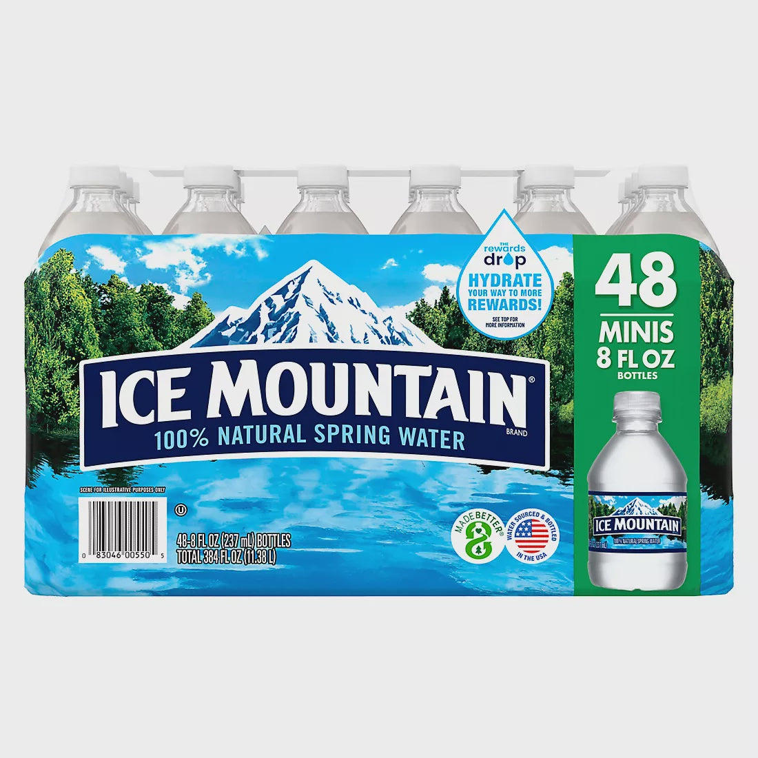 Ice Mountain Spring Water Mini 8oz/48ct