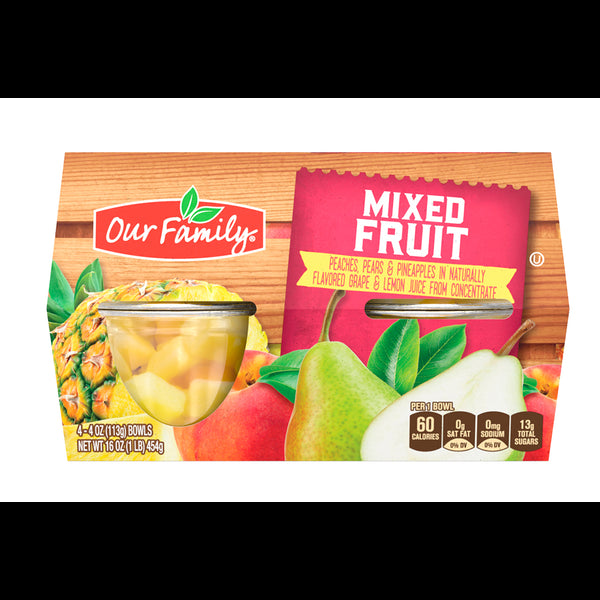 Our Family Mixed Fruit Cups 4 pack