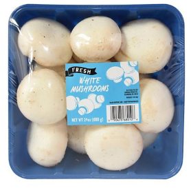Whole White Mushrooms 24 oz