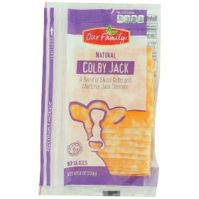 Our Family Cheese Sliced  Colby Jack Extra Thin  7.6oz