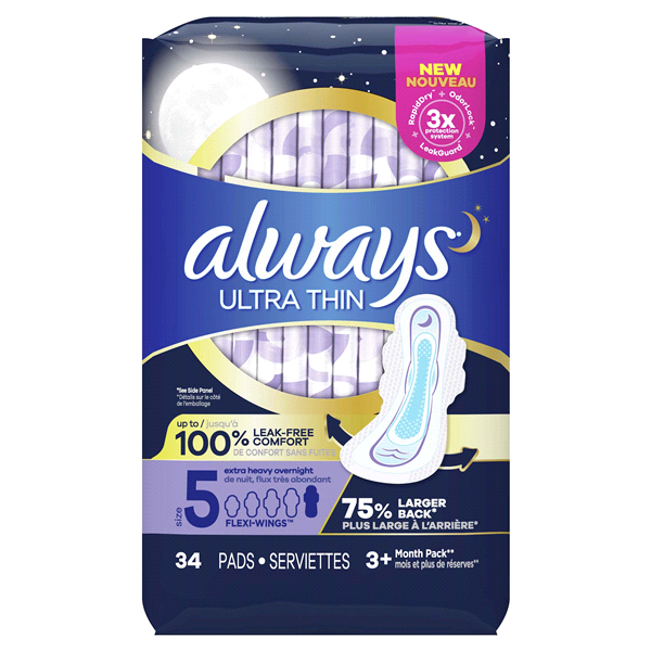 Always Ultra Thin Pads w/ wings 34ct